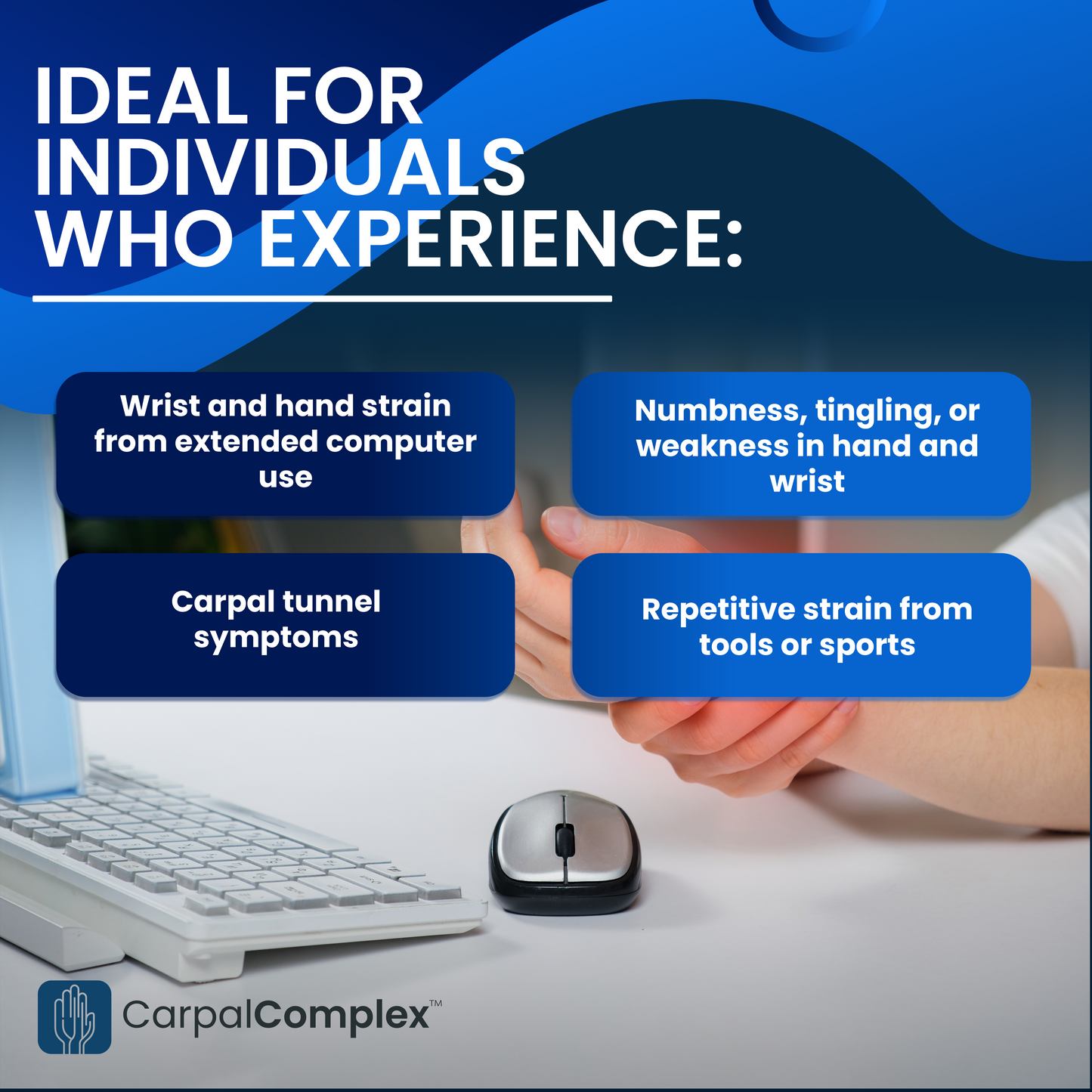 Carpal Complex Nerve Support Cream – Topical Relief with Menthol, Arnica & B6 – Soothing Formula for Hands, Wrists & Elbows